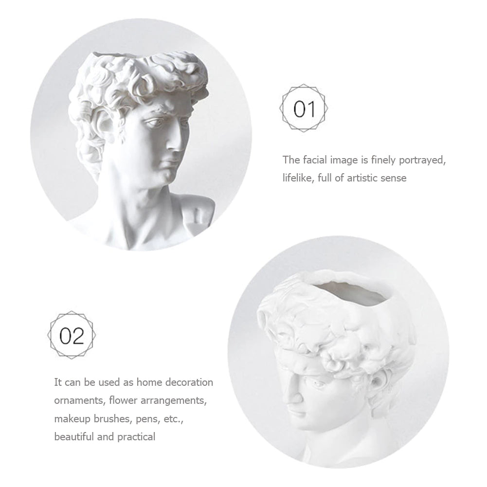 Statue Of David Ornament Miniature Figurine Classical Renaissance Bust Sculpture For Storage Of Paintbrush Pencils etc Modern Creative Nordic Home Decor