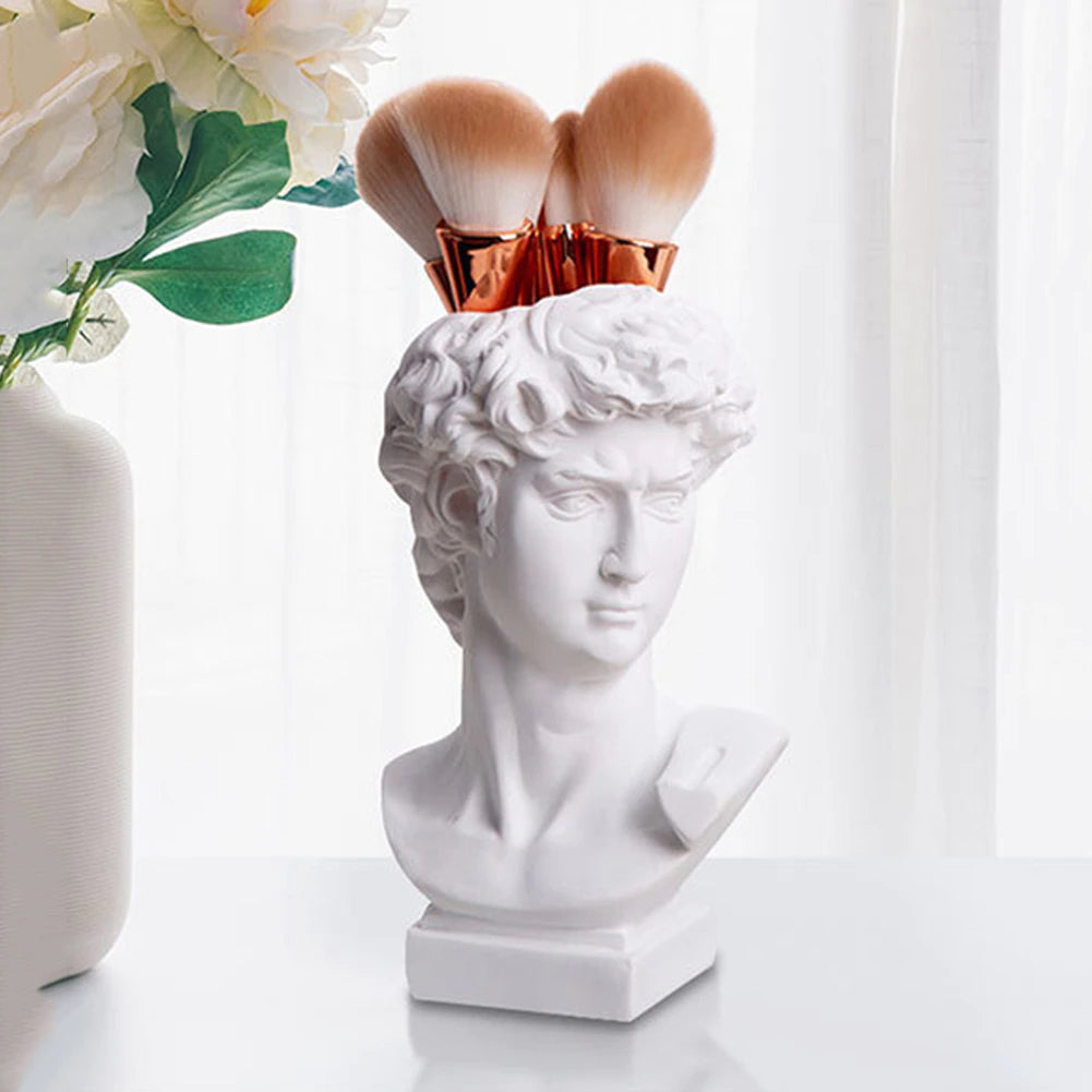 Statue Of David Ornament Miniature Figurine Classical Renaissance Bust Sculpture For Storage Of Paintbrush Pencils etc Modern Creative Nordic Home Decor