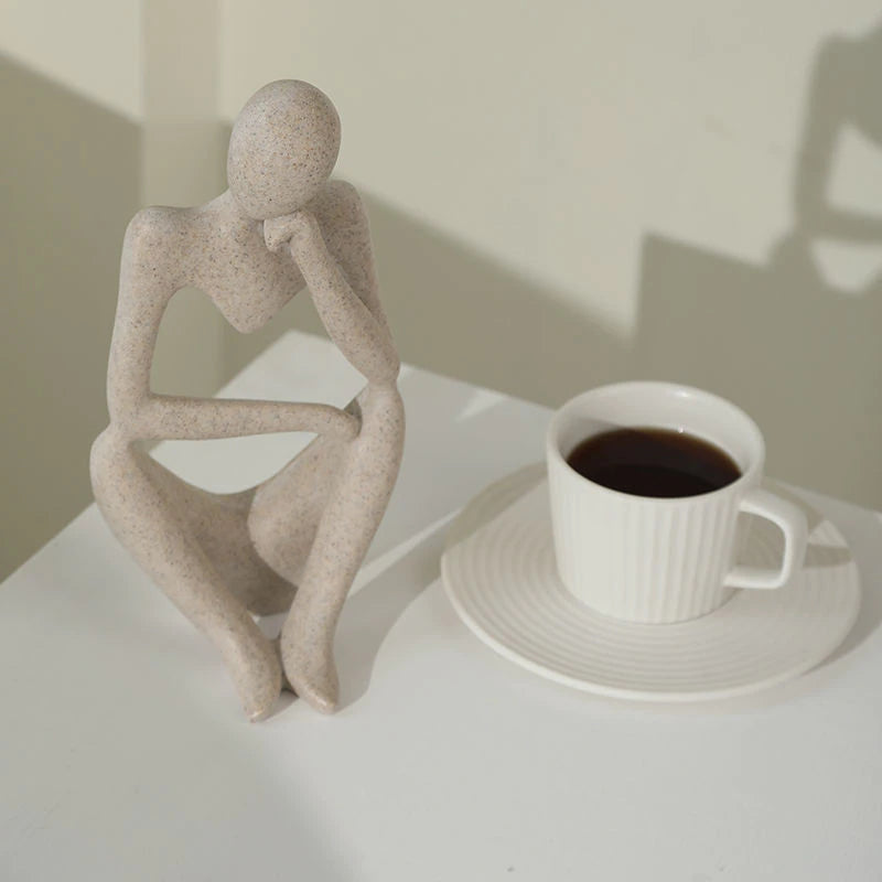 Thinking People Nordic Abstract Sculptures Miniature Minimalist Desktop Statues For Home Office Living Room Coffee Table Bookshelf Scandinavian Home Decor
