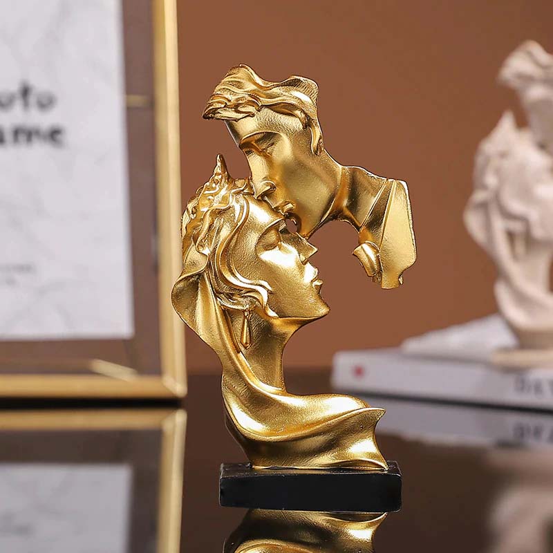 The Lovers Abstract Miniature Statues Decorative Sculptures For Bookshelf Coffee Table Creative Handicraft Arty Ornaments For Modern Living Room Decor