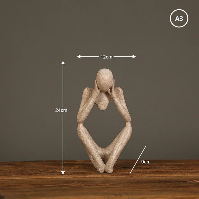 Thinking People Nordic Abstract Sculptures Miniature Minimalist Desktop Statues For Home Office Living Room Coffee Table Bookshelf Scandinavian Home Decor