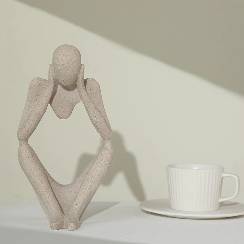 Thinking People Nordic Abstract Sculptures Miniature Minimalist Desktop Statues For Home Office Living Room Coffee Table Bookshelf Scandinavian Home Decor
