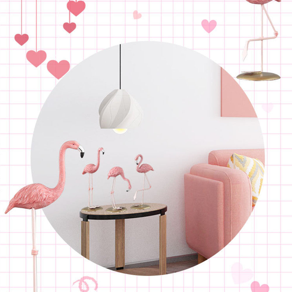 Pink Flamingo Decorative Ornaments Figurines For Living Room Coffee Table Windowsill Bookshelf Mantelpiece Bedroom Dressing Table Nordic Style Creative Home Decor