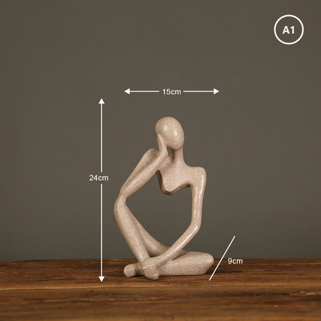 Thinking People Nordic Abstract Sculptures Miniature Minimalist Desktop Statues For Home Office Living Room Coffee Table Bookshelf Scandinavian Home Decor