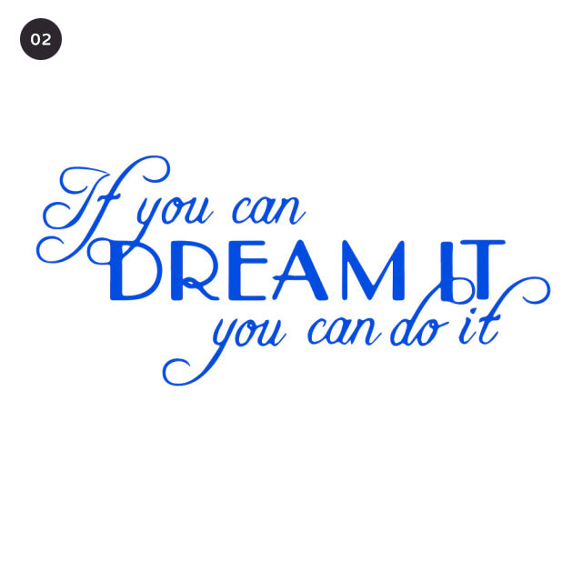 Inspirational Dreams Quotation Wall Decal For Living Room Decor Bedroom Wall Daily Mantra Removable Self Adhesive Vinyl Wall Sticker Creative Home DIY