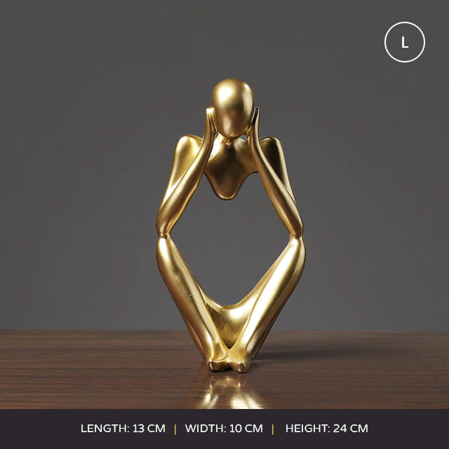 Abstract Thinker Modern Resin Statue Sculptured Characters Art Decoration For Living Room Coffee Table Mantelpiece Ornamental Figurines Nordic Home Decor
