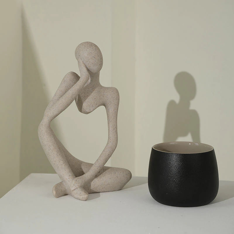 Thinking People Nordic Abstract Sculptures Miniature Minimalist Desktop Statues For Home Office Living Room Coffee Table Bookshelf Scandinavian Home Decor