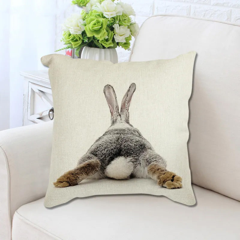 Bunny Tails Cute Nordic Animals Cushion Covers 45x45cm Pillow Covers For Sofa Cushions Simple Home Decor For Bedroom Living Room Throw Cushions
