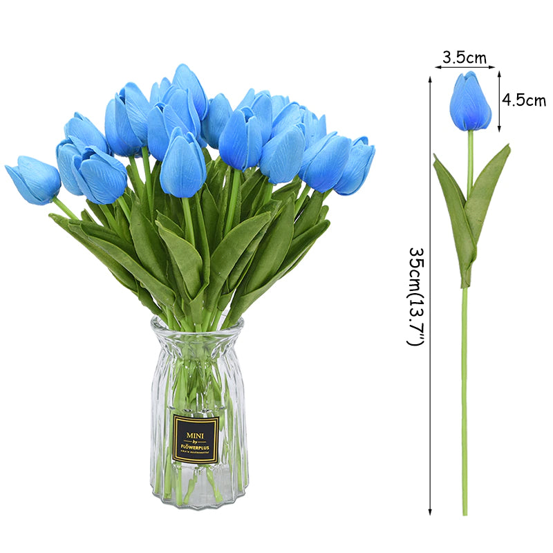 Beautiful Fashionable Tulips Artificial Flowers For Maintenance-Free Creative Home Décor Floral Displays For Living Room Dining Room Nordic Home Decoration