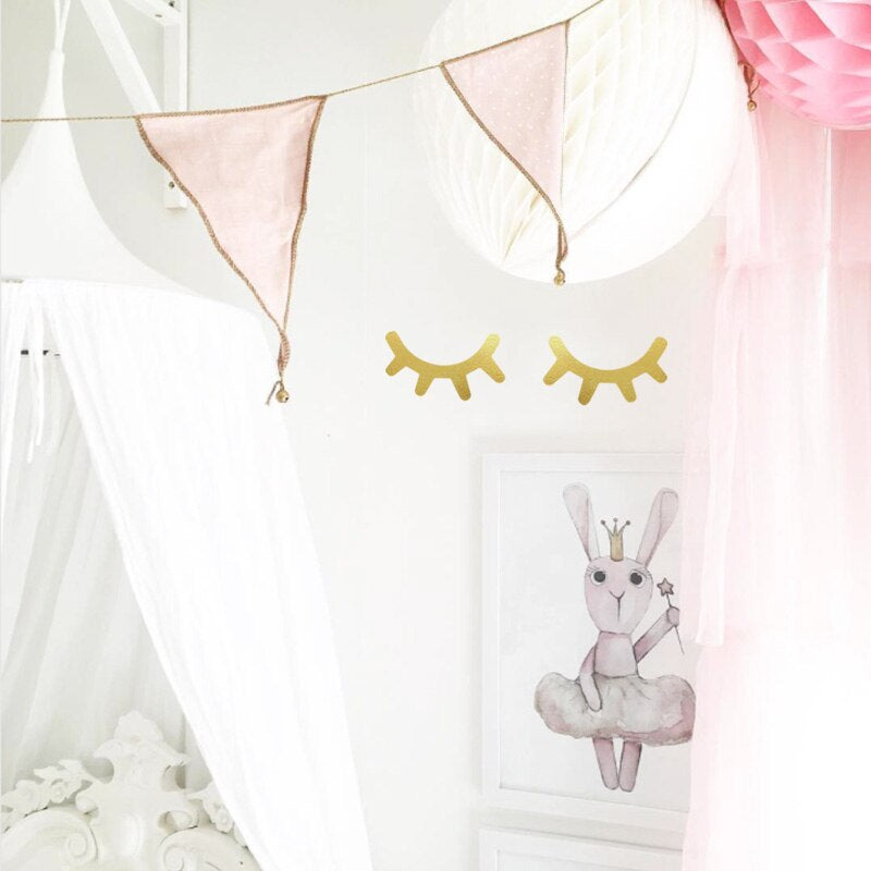 Eyelash Fashion Wall Decals For Girl's Room Removable PVC Self Adhesive Stickers For Nursery Room Wall Windows Furniture Stickers Creative DIY Decoration