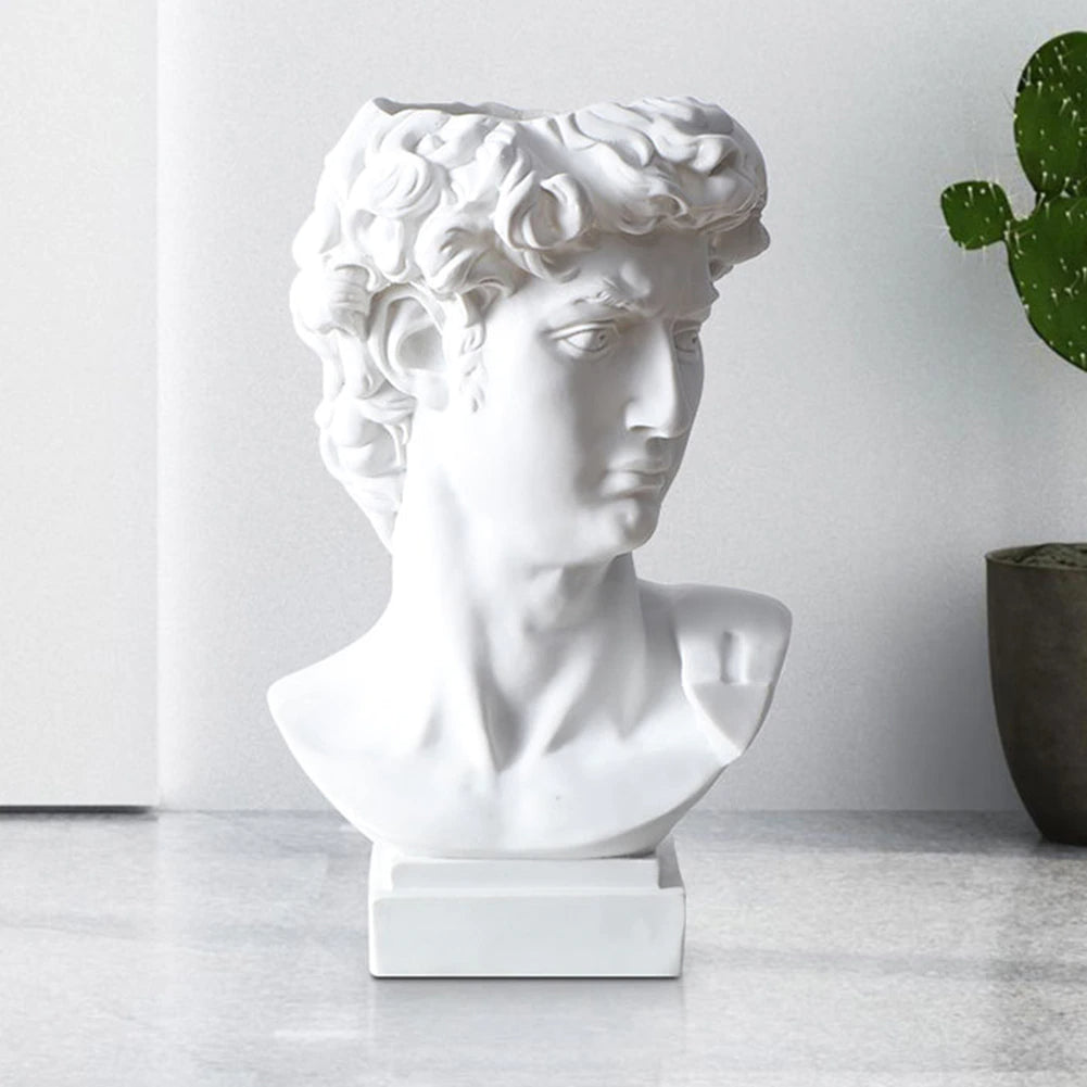 Statue Of David Ornament Miniature Figurine Classical Renaissance Bust Sculpture For Storage Of Paintbrush Pencils etc Modern Creative Nordic Home Decor