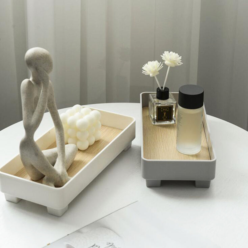 Decorative Nordic Trays For Bedroom Dressing Room Organizer Storage Display Trays For Ornaments Candles Cosmetics Plant Pot Stands Multi-Purpose Bathroom Accessories