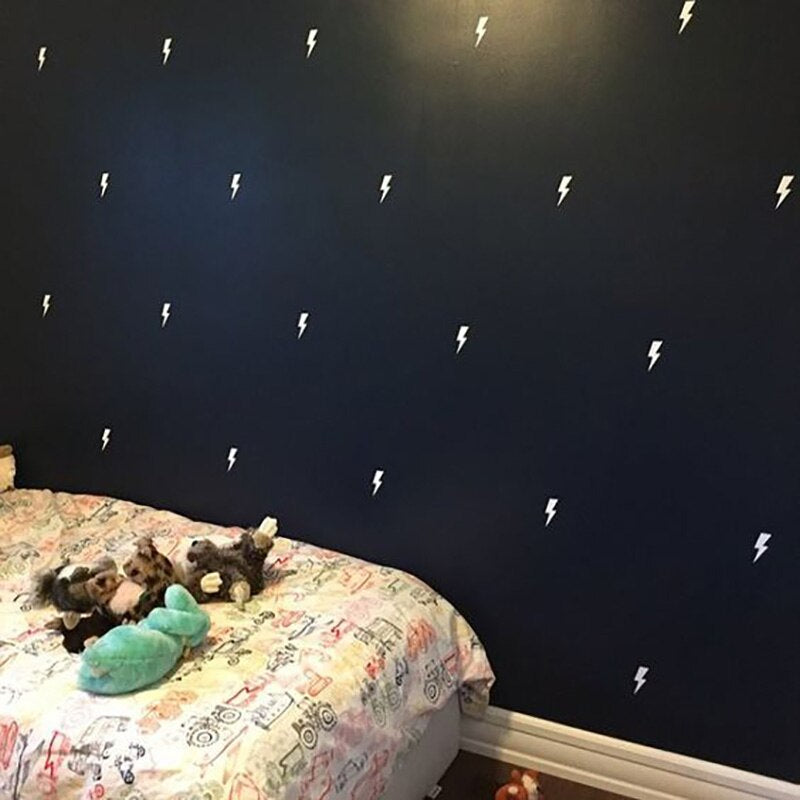 Little Lighting Wall Decals For Kid's Bedroom Removable Self Adhesive Colorful Vinyl Wall Stickers For Boy's Room Nursery Wall Creative DIY Children's Room Decor