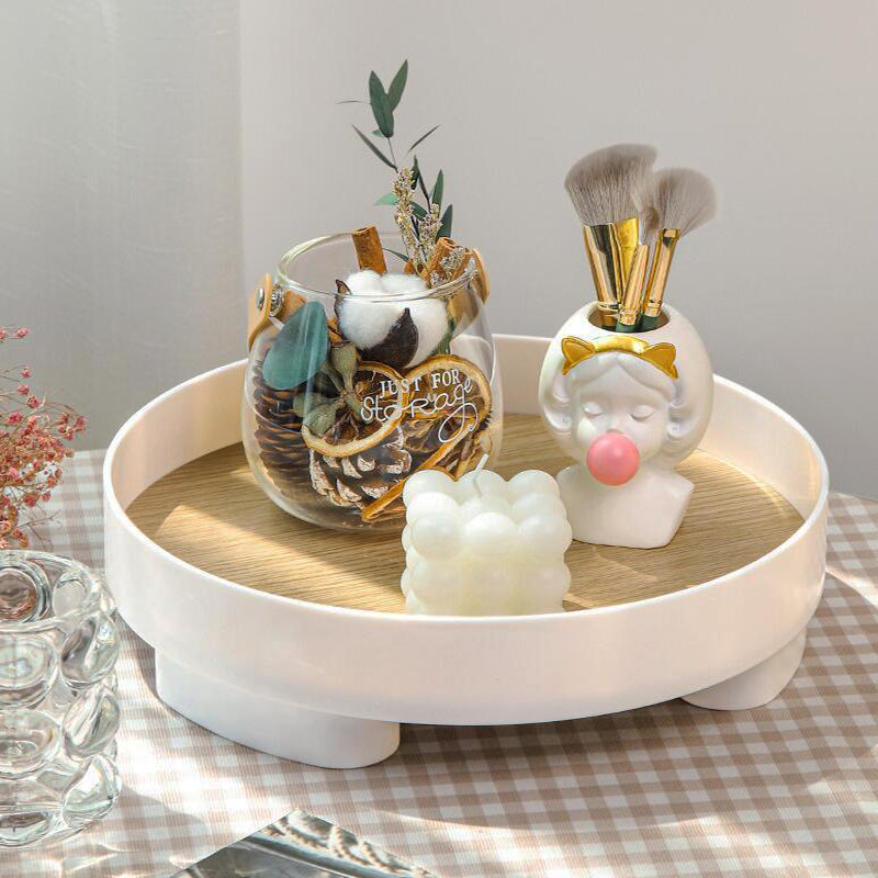 Decorative Nordic Trays For Bedroom Dressing Room Organizer Storage Display Trays For Ornaments Candles Cosmetics Plant Pot Stands Multi-Purpose Bathroom Accessories