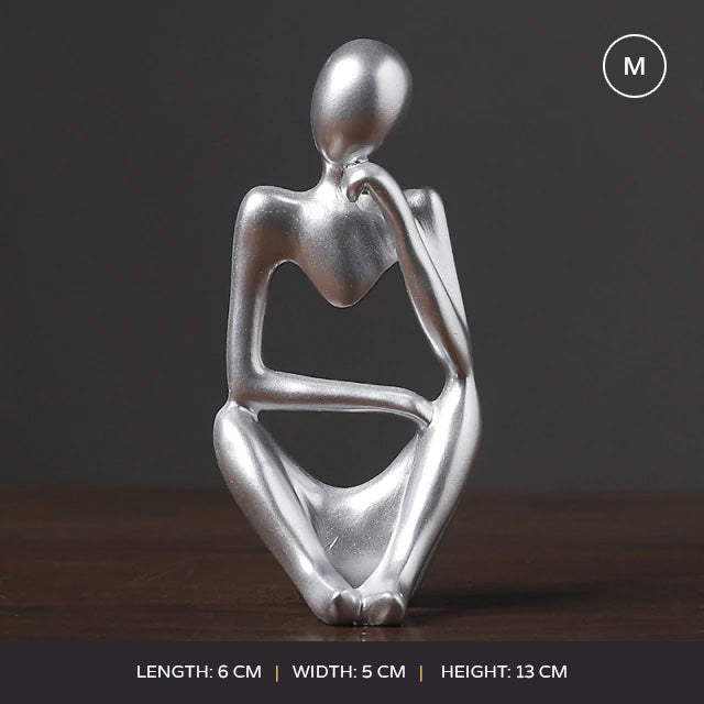 Abstract Thinker Modern Resin Statue Sculptured Characters Art Decoration For Living Room Coffee Table Mantelpiece Ornamental Figurines Nordic Home Decor