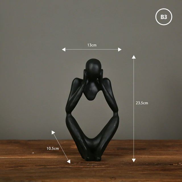 Thinking People Nordic Abstract Sculptures Miniature Minimalist Desktop Statues For Home Office Living Room Coffee Table Bookshelf Scandinavian Home Decor
