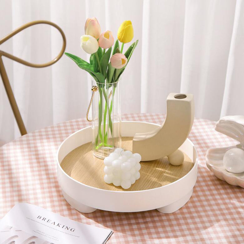 Decorative Nordic Trays For Bedroom Dressing Room Organizer Storage Display Trays For Ornaments Candles Cosmetics Plant Pot Stands Multi-Purpose Bathroom Accessories