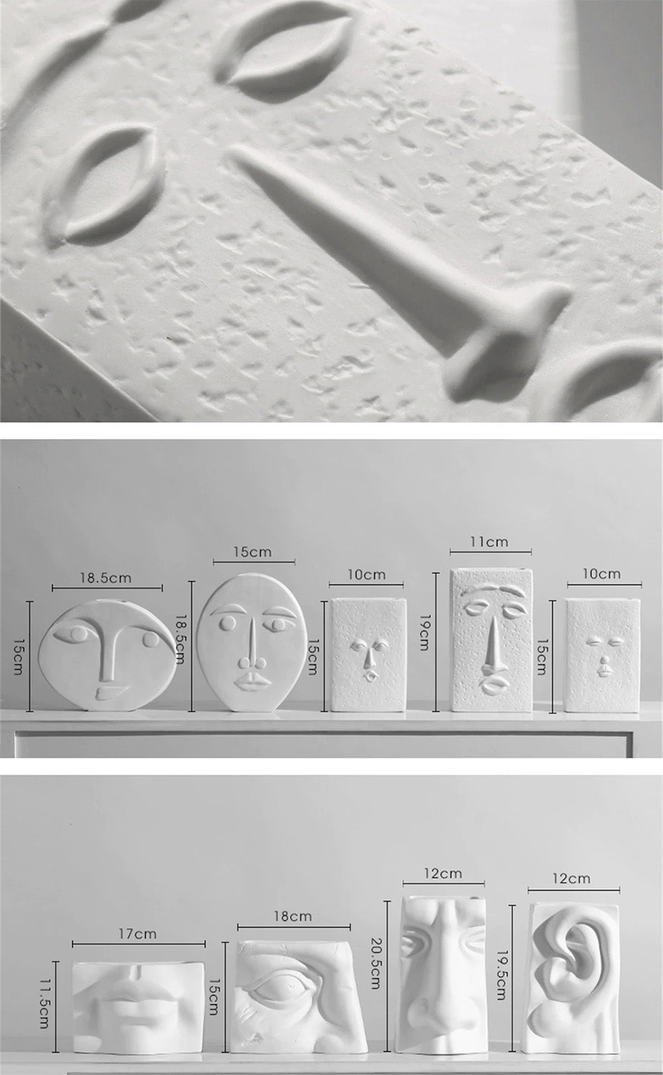 Modern Abstract Nordic Troll Faces Art Vases For Living Room Minimalist Vestibules For Creative Scandinavian Home Interior Design Flower Arrangement