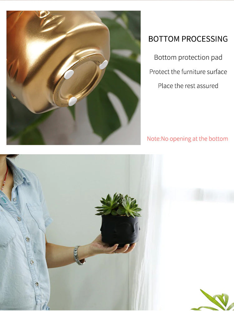 Modern Abstract Art Vase Face Pots Ceramic Flower Pot For Creative Floral Arrangements For Living Room Table Dining Room Windowsill Nordic Home Decor