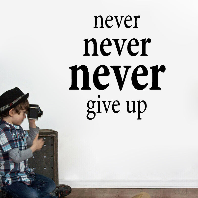 Daily Motivation Quotes Wall Decals Removable PVC Wall Stickers For Living Room Bedroom Student Dorm Study Inspirational Creative DIY Home Decor