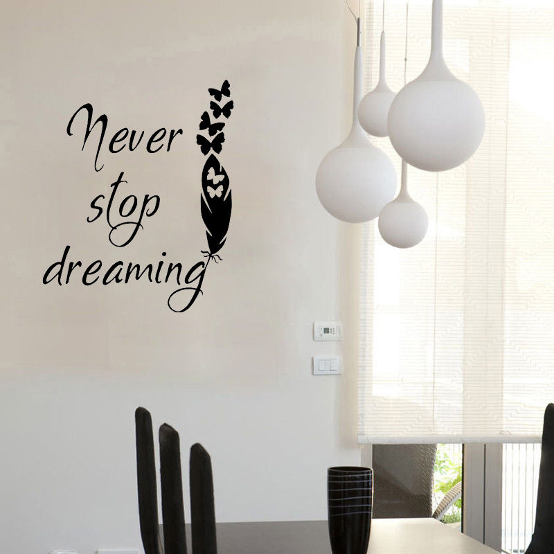 Daily Motivation Quotes Wall Decals Removable PVC Wall Stickers For Living Room Bedroom Student Dorm Study Inspirational Creative DIY Home Decor