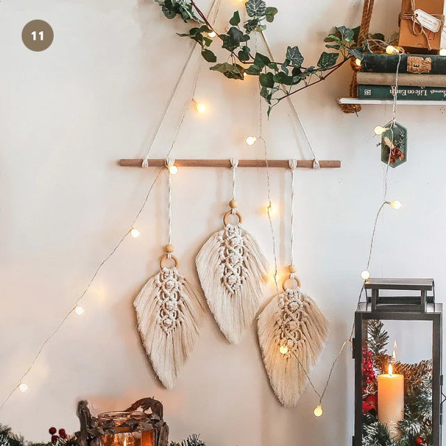 Moon And Stars Dream Catcher Naturally Inspired Cotton Macrame Earthy Hanging Decoration For Bedroom Living Room Essential Nordic Home Decor