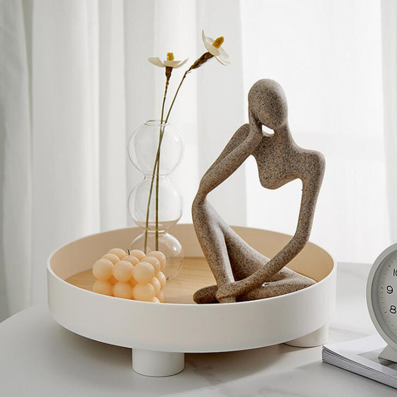 Decorative Nordic Trays For Bedroom Dressing Room Organizer Storage Display Trays For Ornaments Candles Cosmetics Plant Pot Stands Multi-Purpose Bathroom Accessories