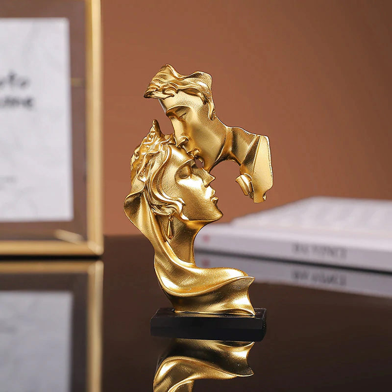 The Lovers Abstract Miniature Statues Decorative Sculptures For Bookshelf Coffee Table Creative Handicraft Arty Ornaments For Modern Living Room Decor