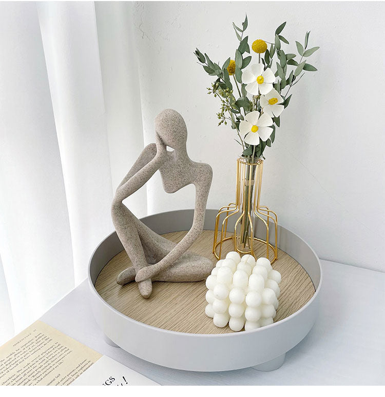 Thinking People Nordic Abstract Sculptures Miniature Minimalist Desktop Statues For Home Office Living Room Coffee Table Bookshelf Scandinavian Home Decor