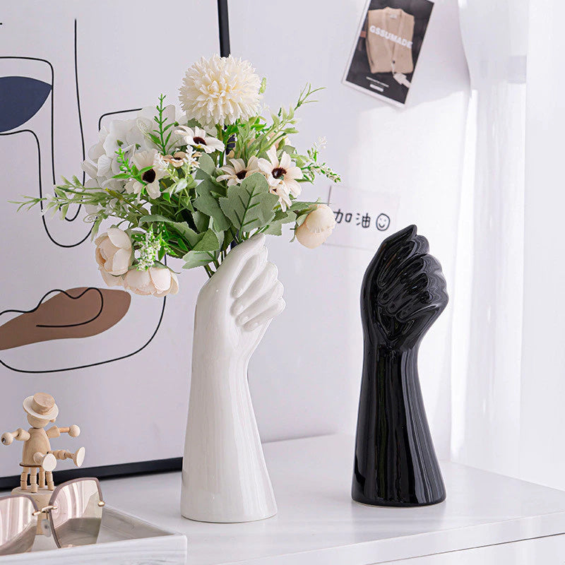 Modern Art Vase Handy Design For Holding Flowers And Abstract Floral Displays For Kitchen Desktop Living Room Windowsill Mantelpiece Creative Nordic Decor