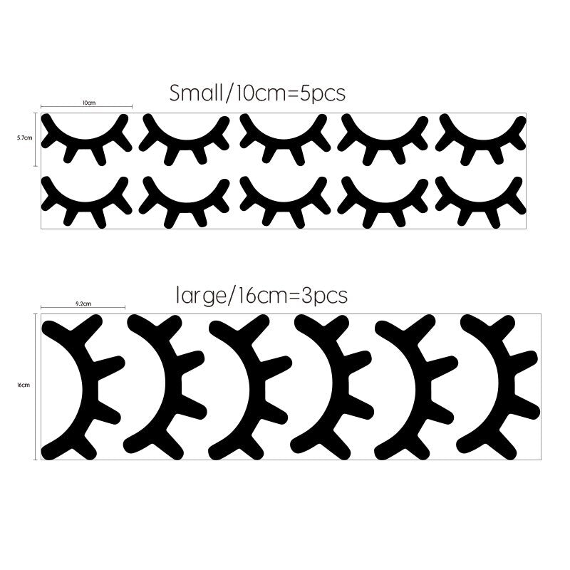 Eyelash Fashion Wall Decals For Girl's Room Removable PVC Self Adhesive Stickers For Nursery Room Wall Windows Furniture Stickers Creative DIY Decoration
