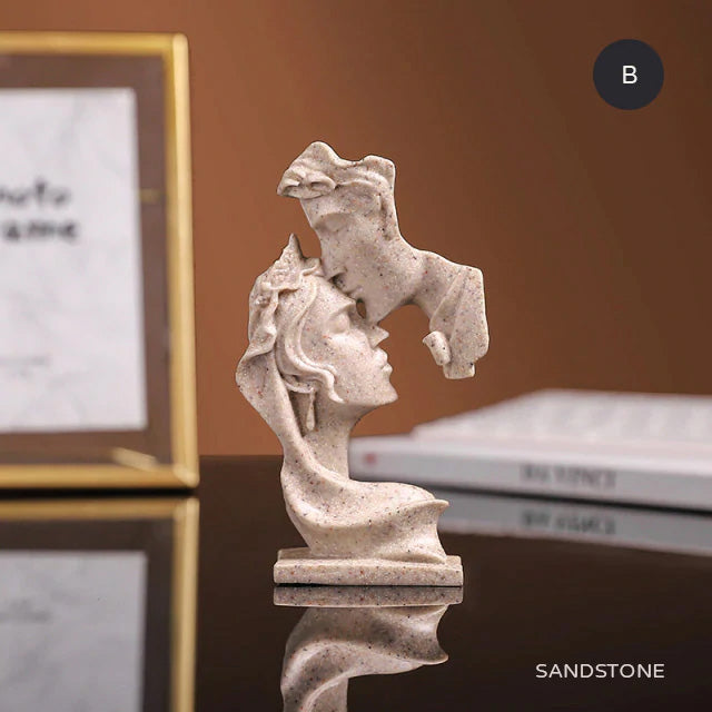 The Lovers Abstract Miniature Statues Decorative Sculptures For Bookshelf Coffee Table Creative Handicraft Arty Ornaments For Modern Living Room Decor