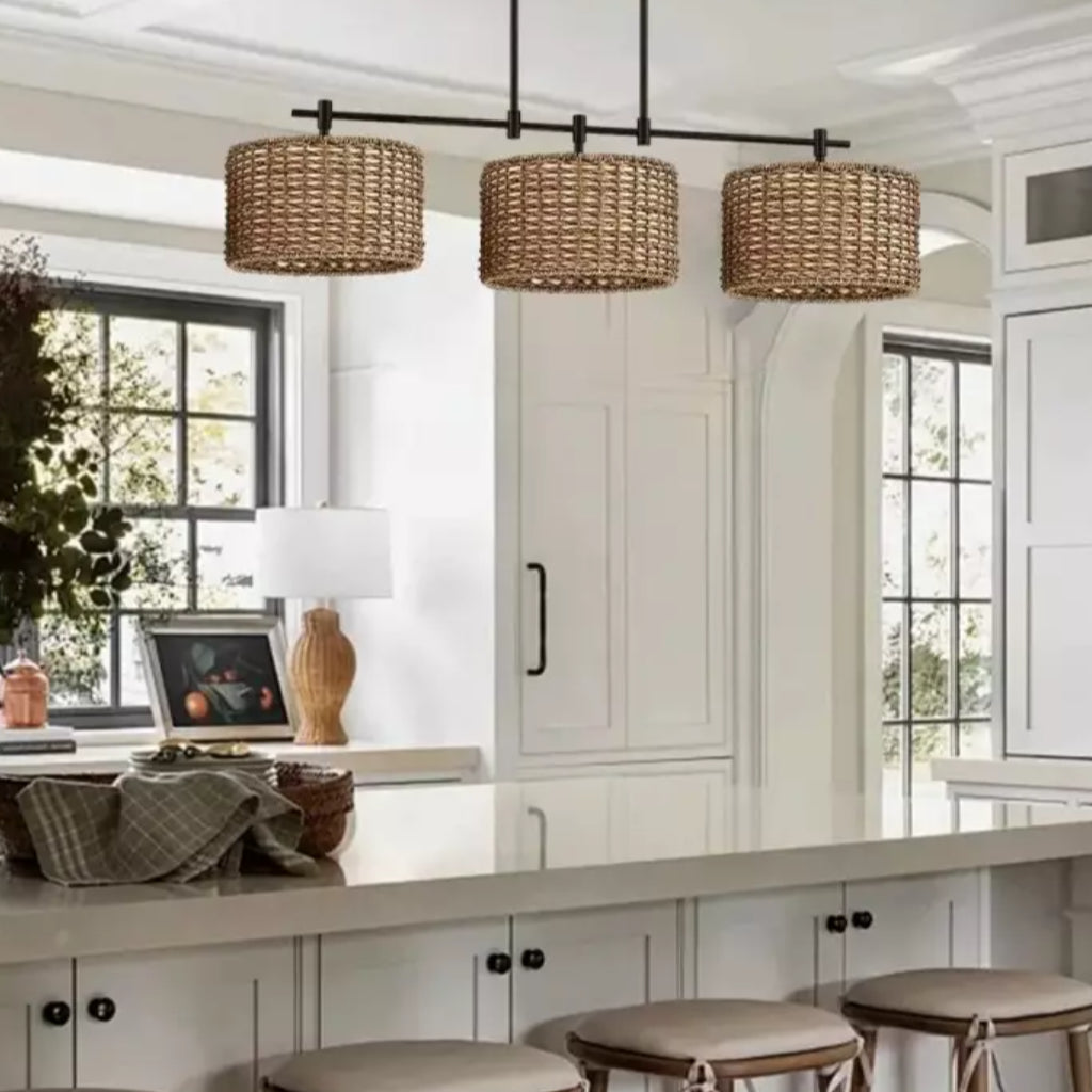 Sienna Woven Rattan 3 Light Farmhouse Pendant Light scene4.webp__PID:cec24f8c-05ea-40de-a669-b25a5a3ba478