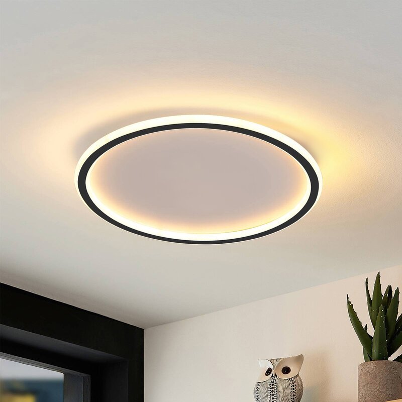 Zev Round Hollow Ceiling Light black livingroom2.jpg__PID:2487a2a7-2b38-4339-a2eb-d7e59acc6cf2