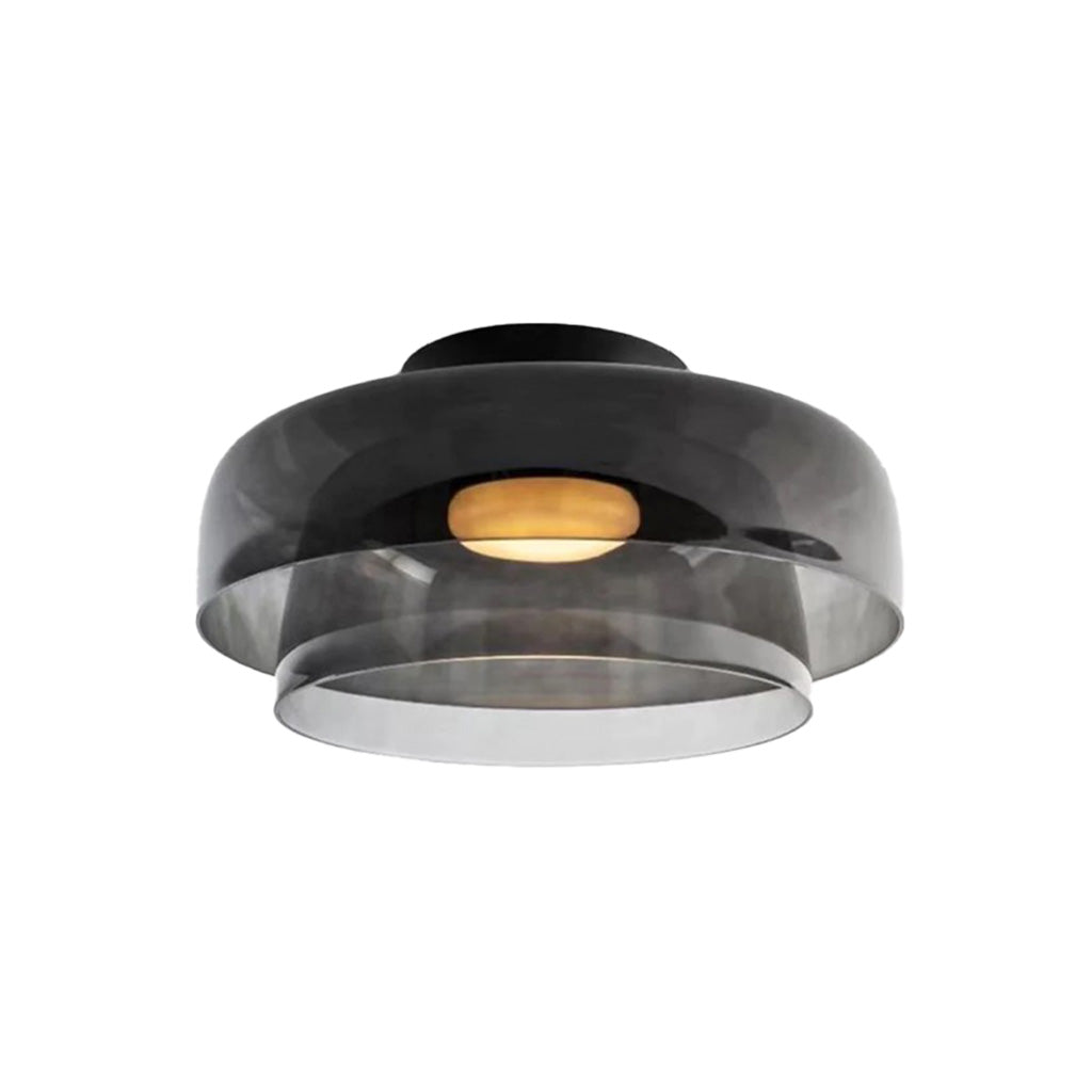 layer disc glass ceiling light two layer gray sku.jpg__PID:0b79594f-191c-4323-b528-389a1f5e7fc2