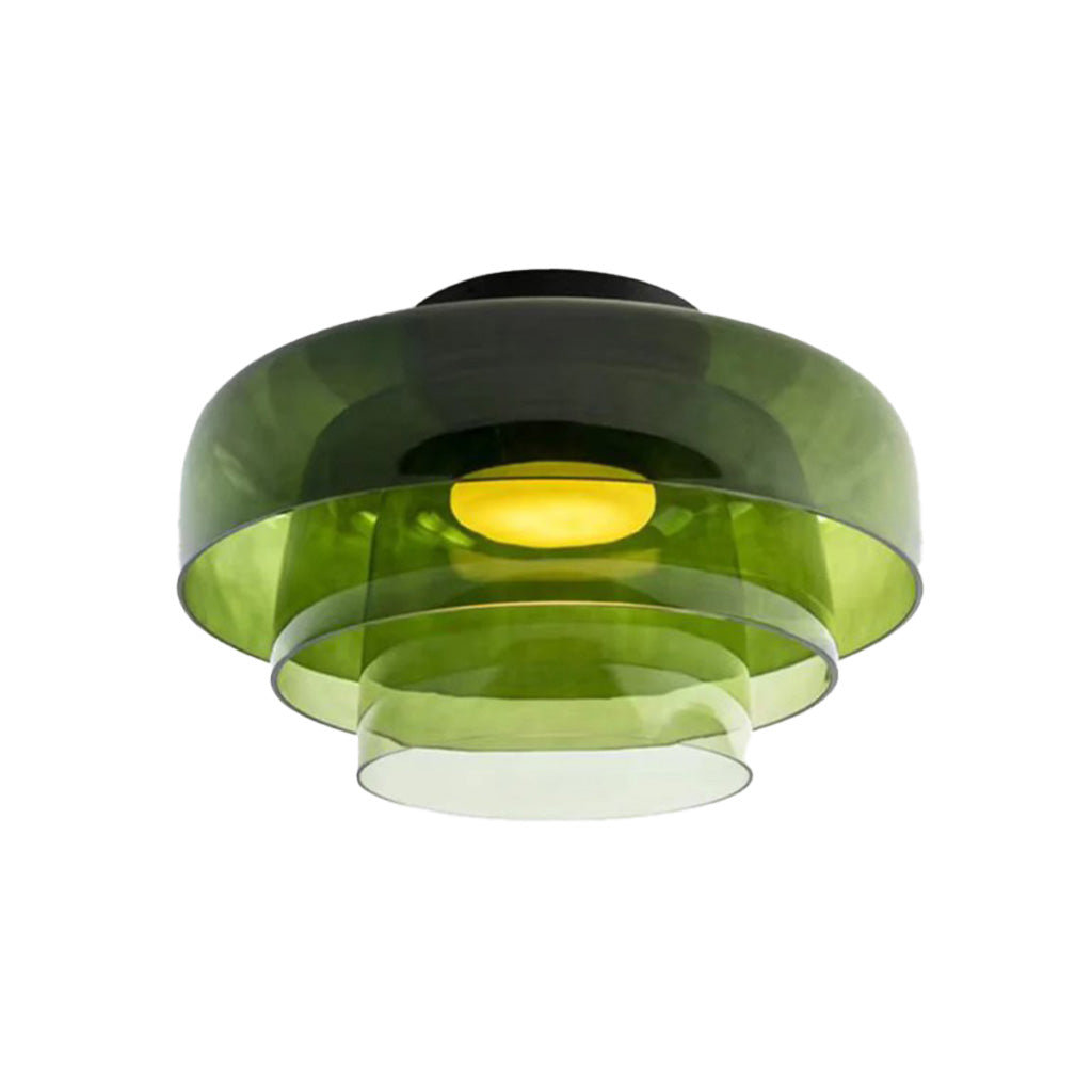 layer disc glass ceiling light three layer green sku.jpg__PID:1147620b-7959-4f19-9c23-233528389a1f