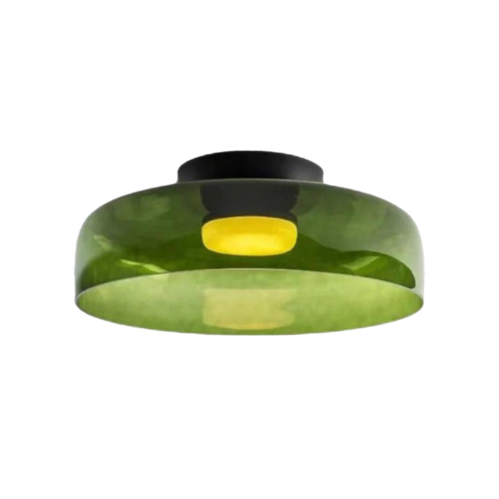 layer disc glass ceiling light one layer green sku.jpg__PID:8281d71d-98af-4414-a9e8-1147620b7959