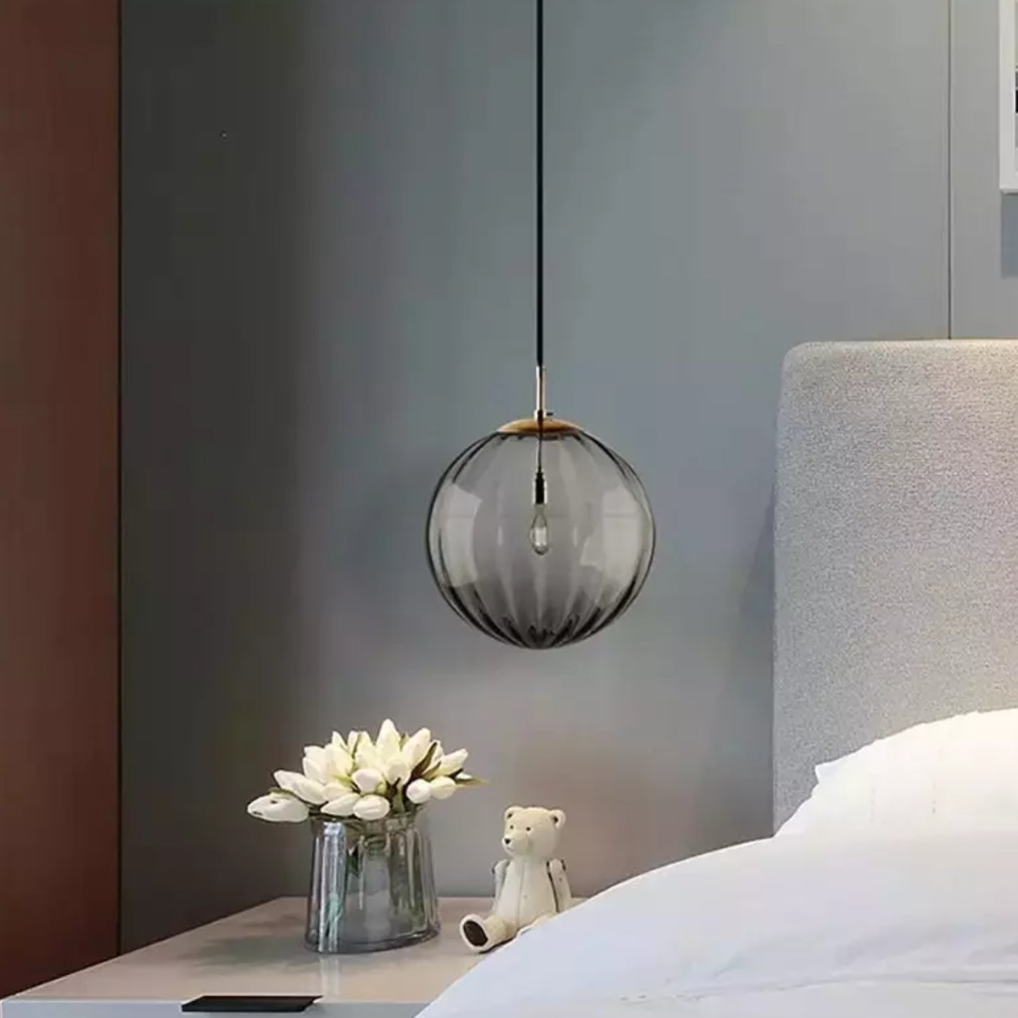 Octavia Gemstone Tones Glass Pleated Pendant Light scene4.webp__PID:9fa96549-a78e-4dd2-af26-fcac4b6f264d